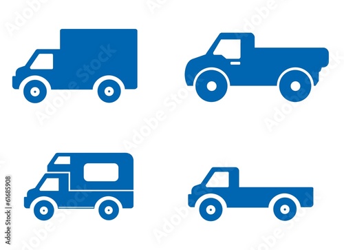 Camions en 4 icônes