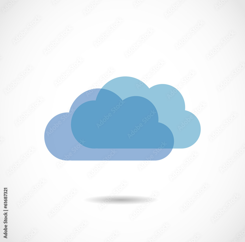 Blue cloud icon vector Blue cloud icon vector