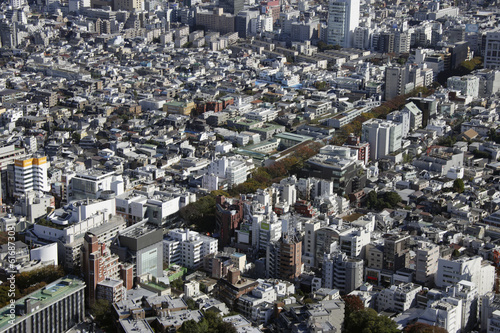 Aerial view of Harajuku station areas photo