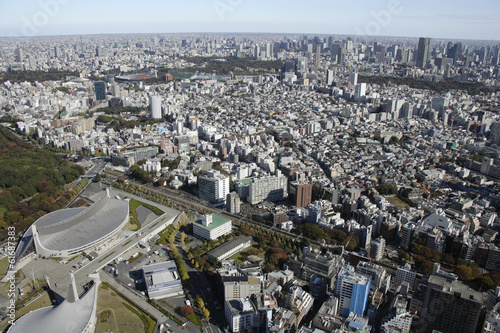 Aerial view of Harajuku areas photo