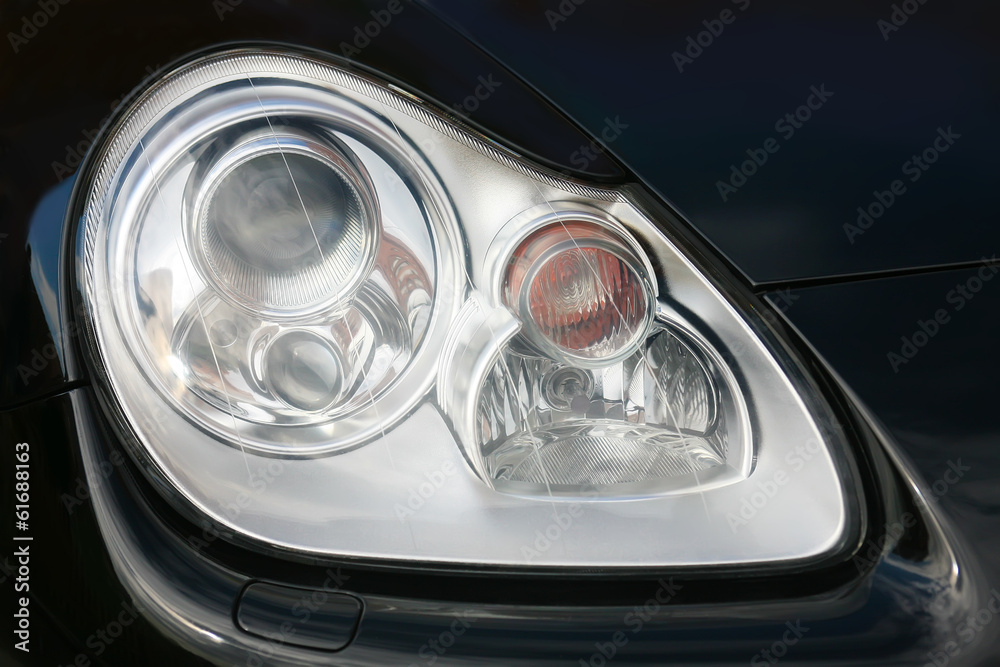 headlight of modern luxury car