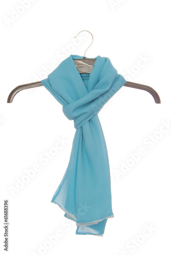 blue silk scarf
