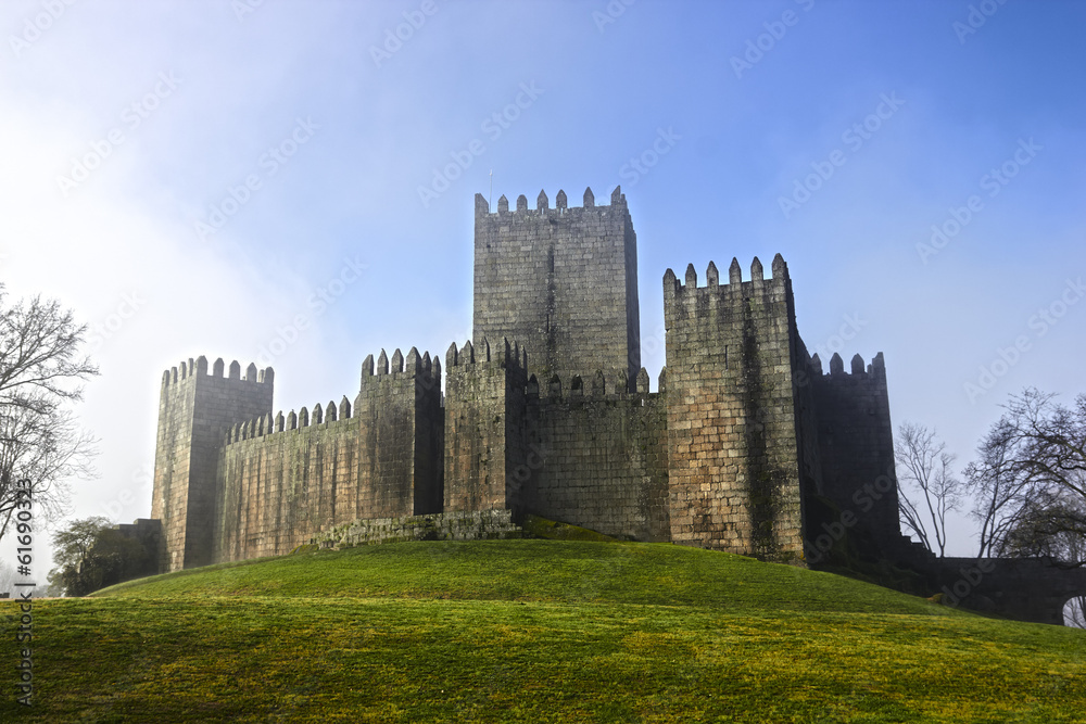 Guimaraes castle and surrounding park, Portugal