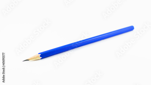 Blue HB Pencil isolated on white background
