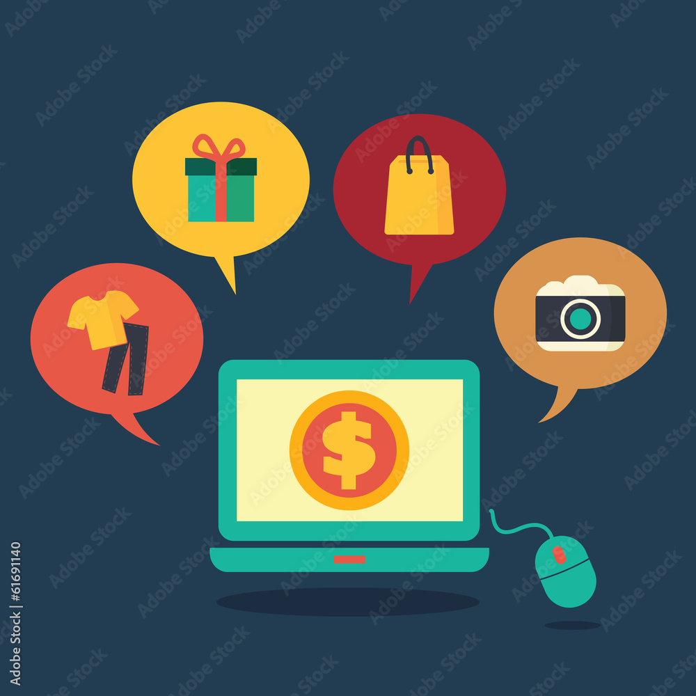shopping online concept shopping online concept