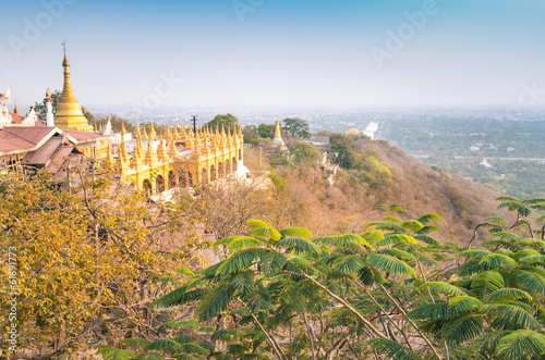 Panorama landscape view from Mandalay Hill - Sutaungpyei Temple photo