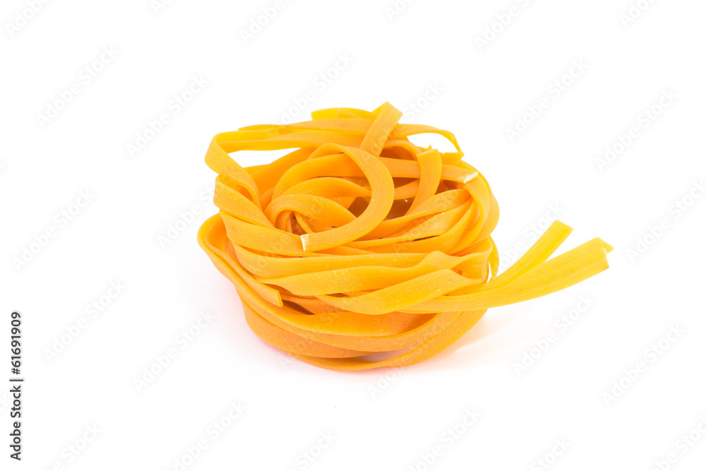 Fettuccine isolated on white background Fettuccine isolated on white background