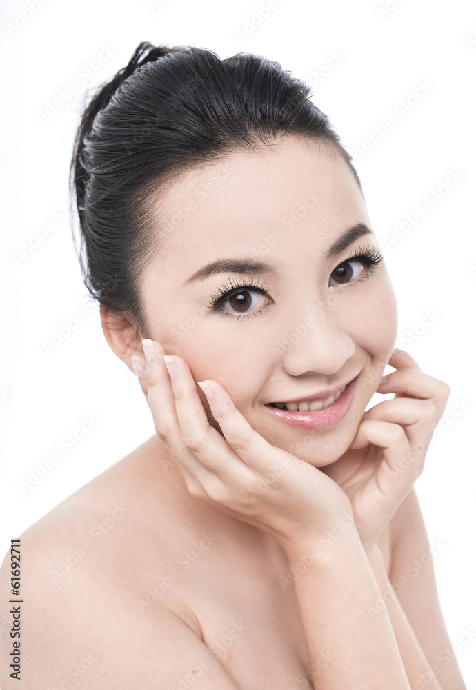 beauty close-up portrait young woman