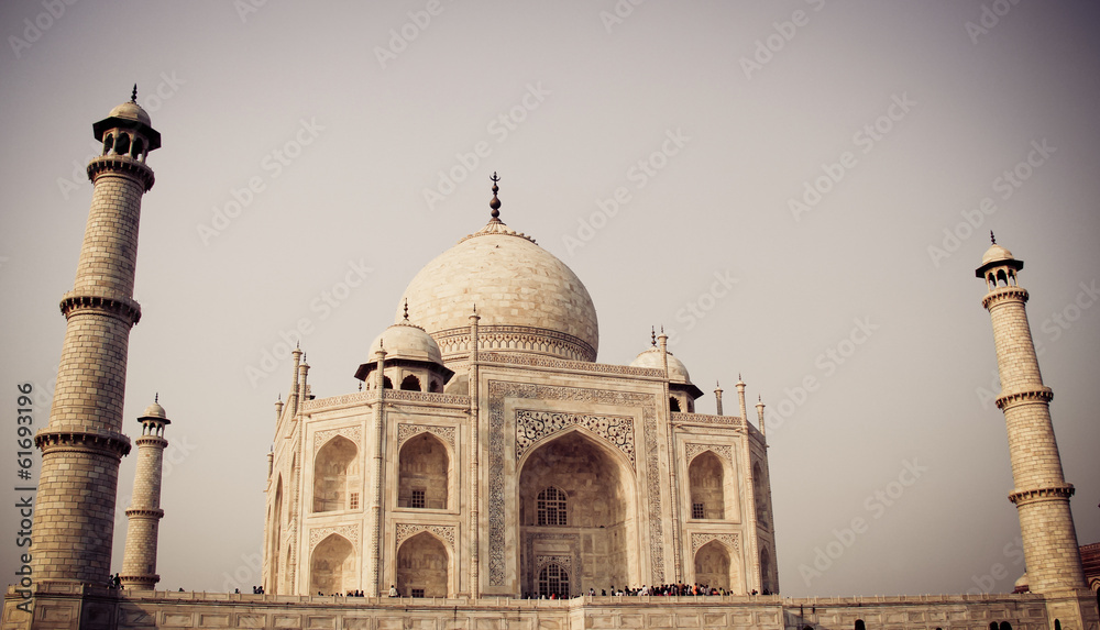 Taj Mahal, Agra, India with filter