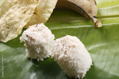 Puttu Papad – a breakast dish of Kerala photo