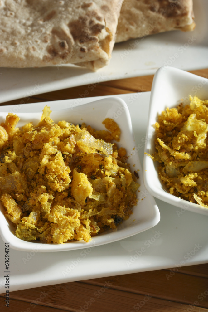 Cabbage Zunka - A simple veg dish from Maharashtra