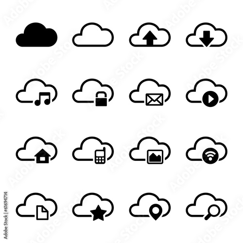 Cloud Storage Icons Set