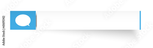 The rectangle label with speech bubble icon