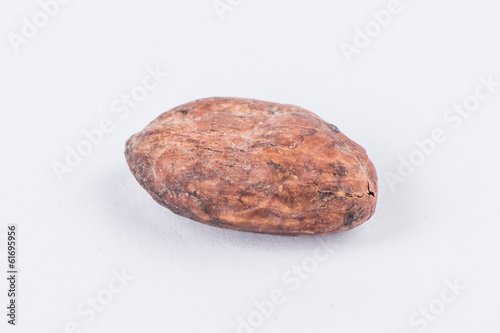 Chocolate cocoa beans isolated on white background