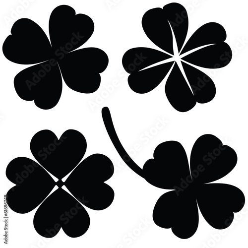 Four leaf clover collection, St. Patrick's day (vector) #61696749