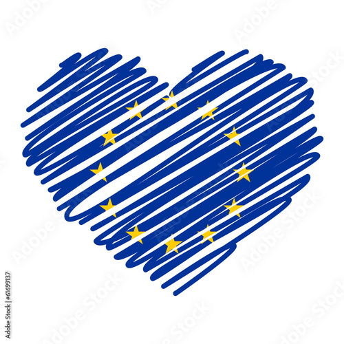 Strichzeichnung Herz - EU