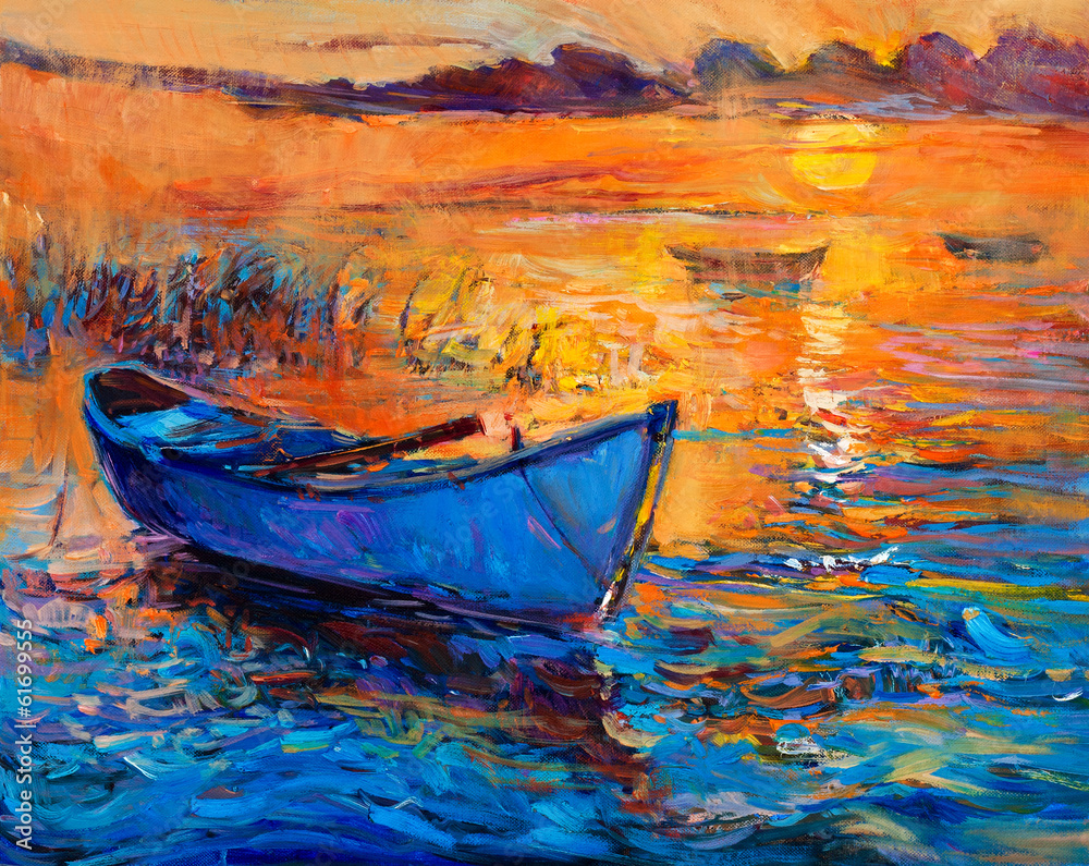 Fototapeta premium Boat and ocean