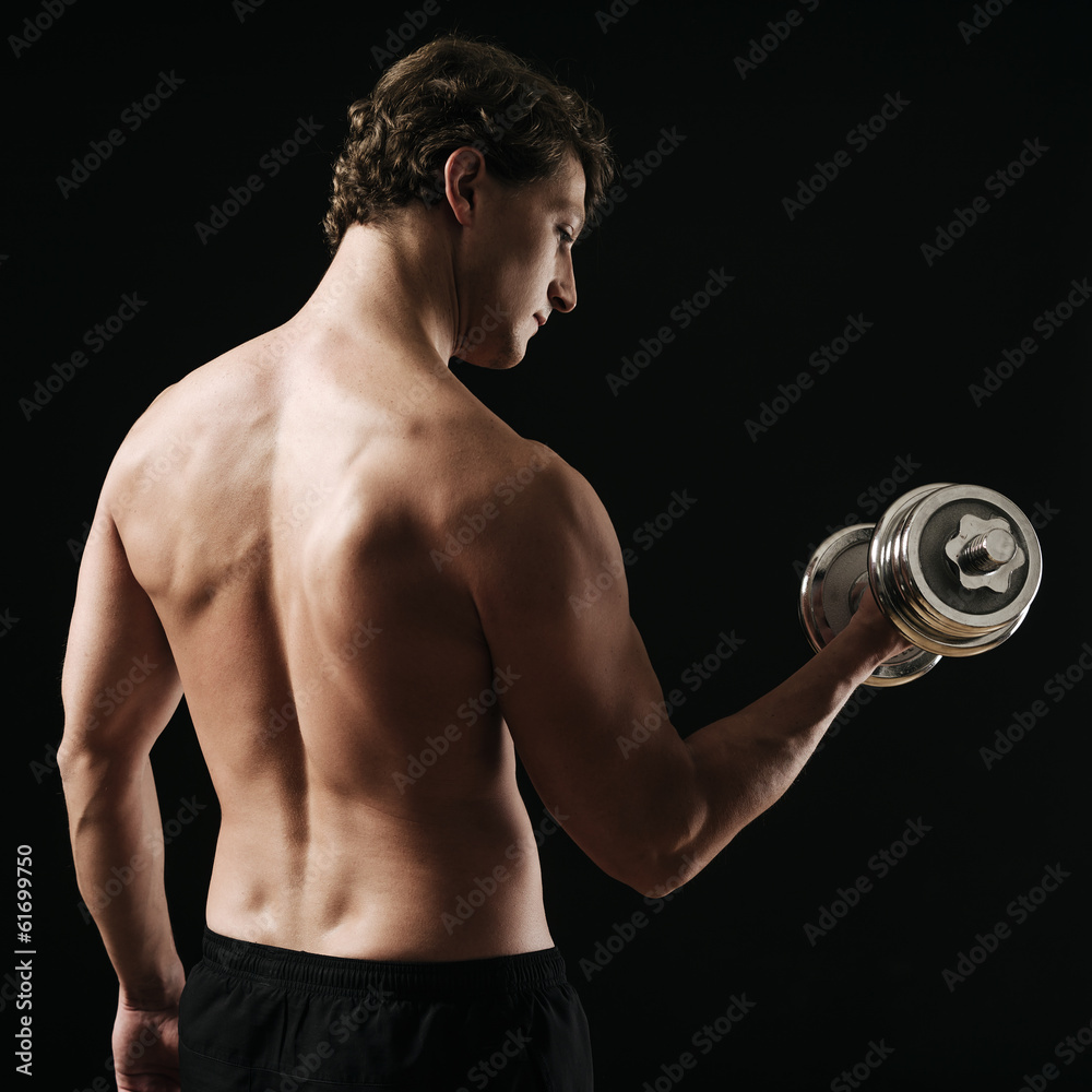 Bicep curl rear view Bicep curl rear view