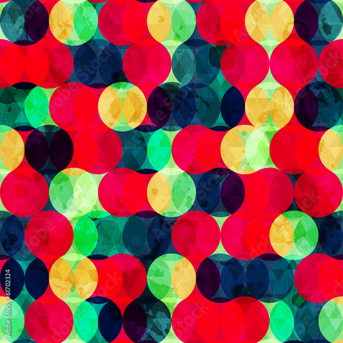 vintage circle seamless texture with grunge effect