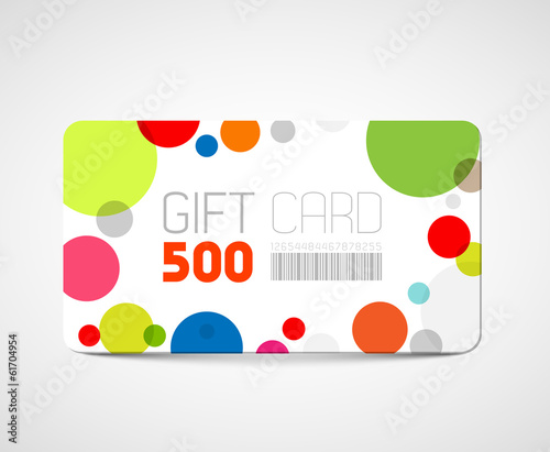 Modern gift card template