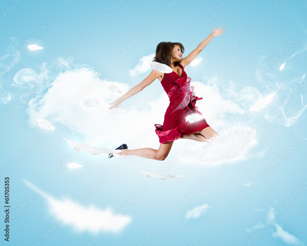 Jumping woman Jumping woman