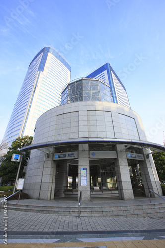 Photography Skyscrapers and Metro Toyosu Station
