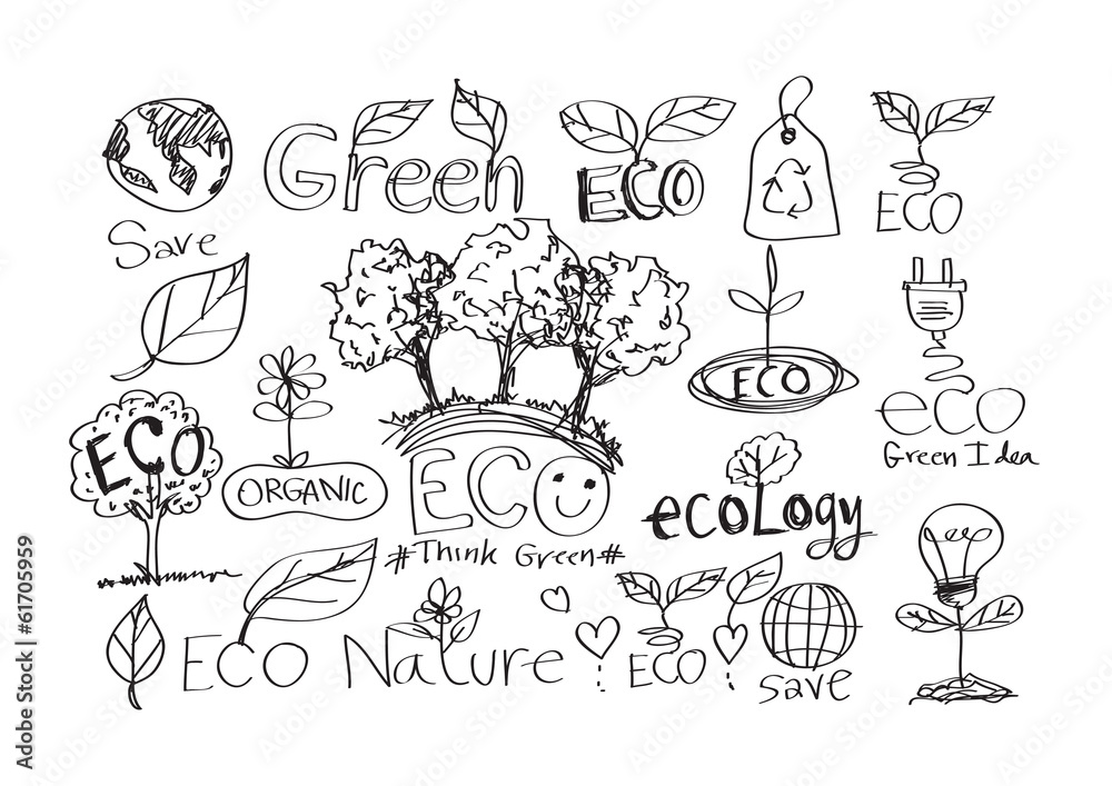 doodles ECO vector set