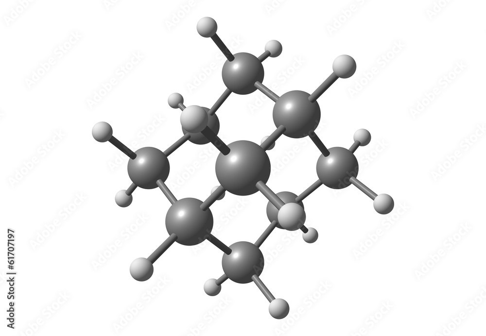Adamantane molecular model isolated on white Adamantane molecular model isolated on white