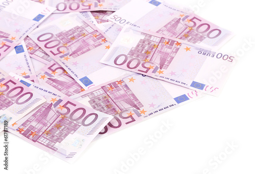 Five hundred euro notes.