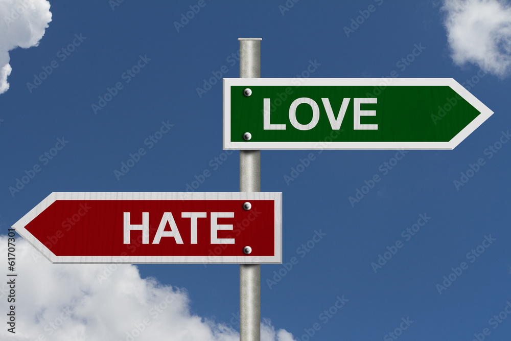 Obraz premium Love versus Hate