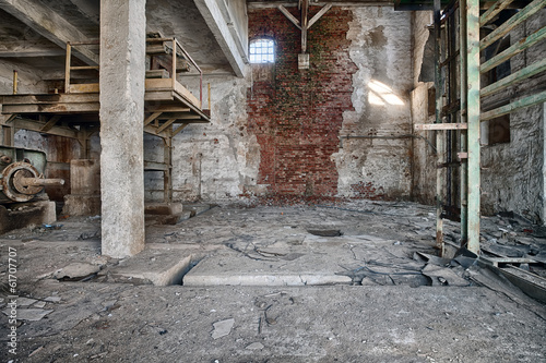 Old, abandoned and forgotten brick factory