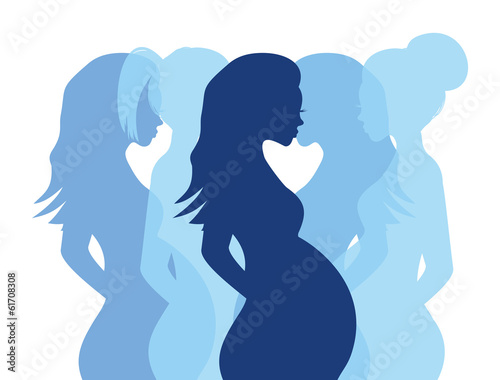 Pregnant woman silhouettes © branchecarica