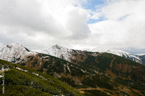 Polish Tatra mountains in winter in snow