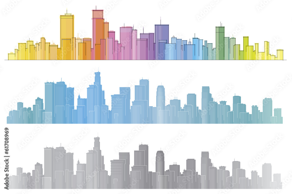 Vector colorful cities.