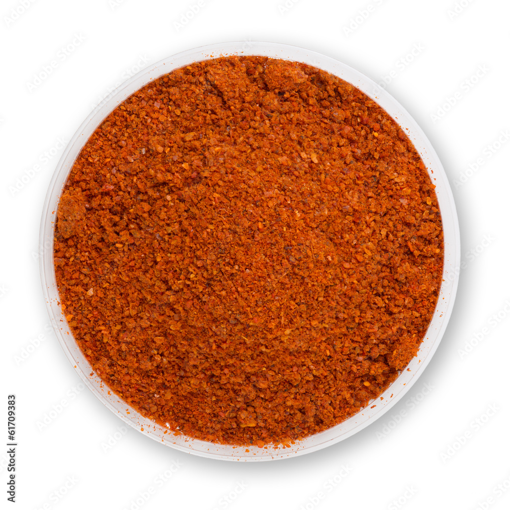 Heap ground paprika isolated on white background Heap ground paprika isolated on white background