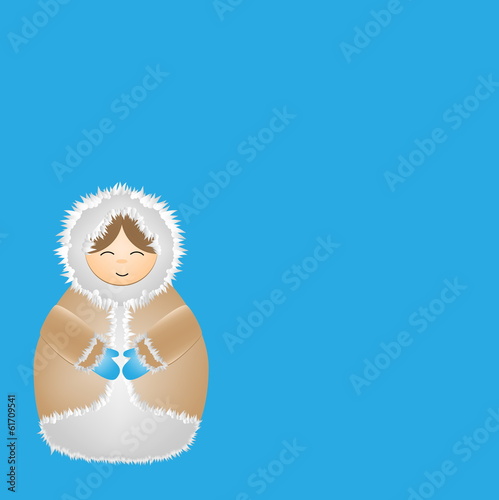 Figure cheerful northern Chukchi people