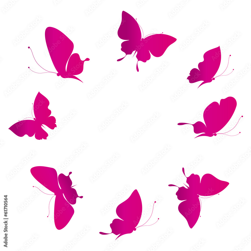 Naklejka premium butterflies design