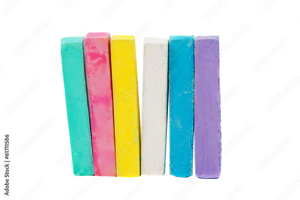 chalks in a variety of colors arranged chalks in a variety of colors arranged