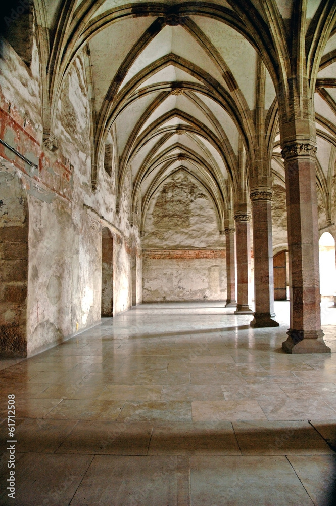 Interior of Corvinesti Castle, Hunedoara, Romania