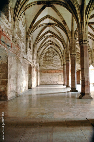 Interior of Corvinesti Castle  Hunedoara  Romania