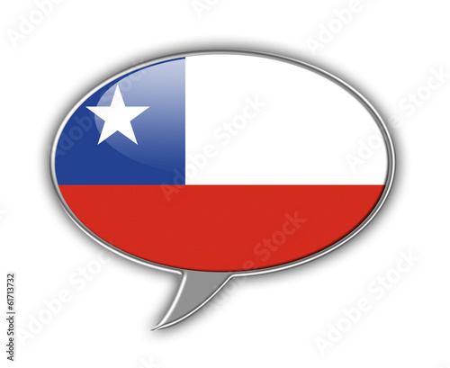 Free Download Chilean flag in a speech bubble. - GFXLoad