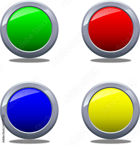 Free Download Round Glossy Buttons Vector Drawing - eps10 eps8 compatible - GFXLoad