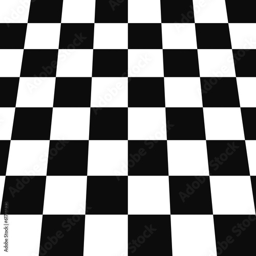 Seamless Black and White Checkered Board