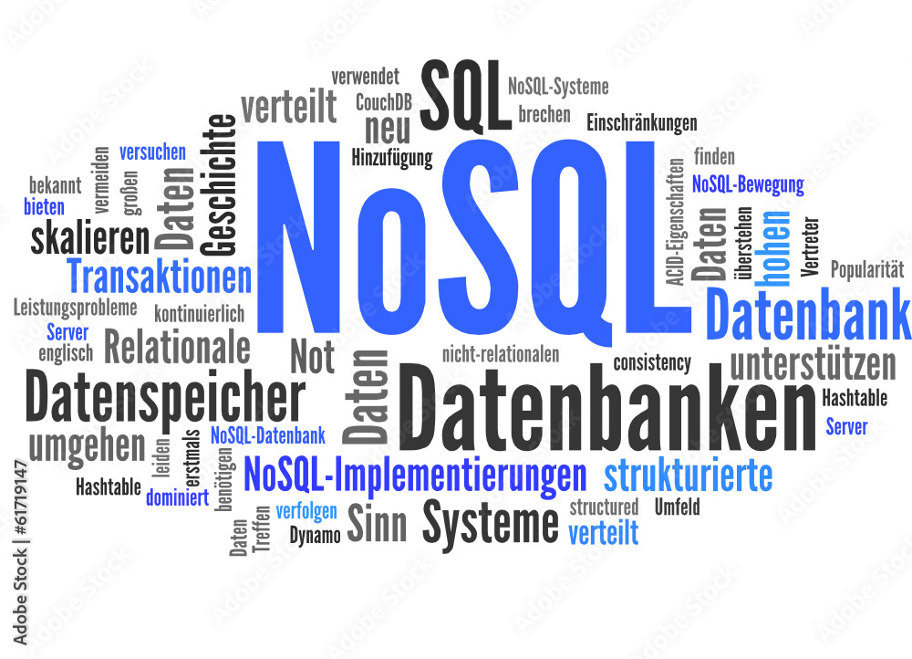 NoSQL (Datenbank, nicht-relational) - obrazy, fototapety, plakaty 
