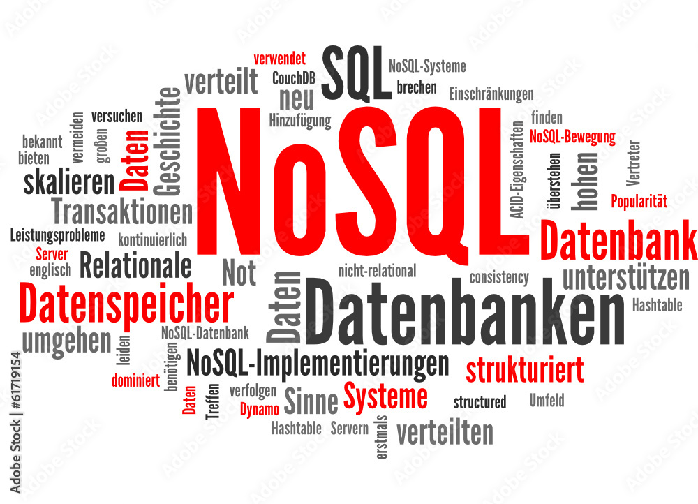 NoSQL (Datenbank, nicht-relational) - obrazy, fototapety, plakaty 