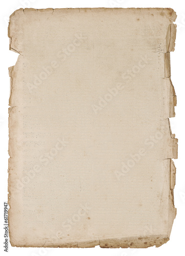 old paper sheet. antique book page