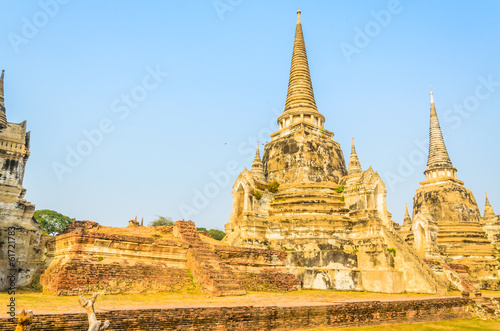 Wat Phra Si Sanphet temple at ayutthaya Thailand