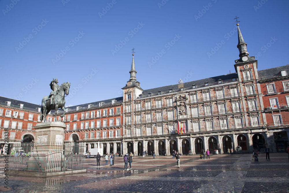 Madrid -  Plaza Mayor in morning