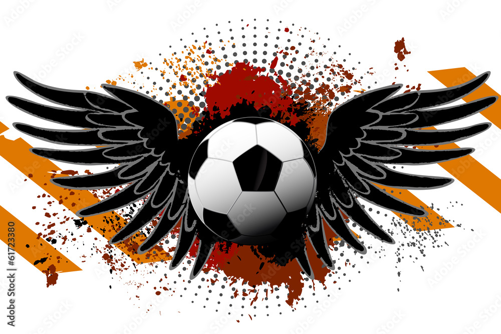 Soccer Wings grunge background