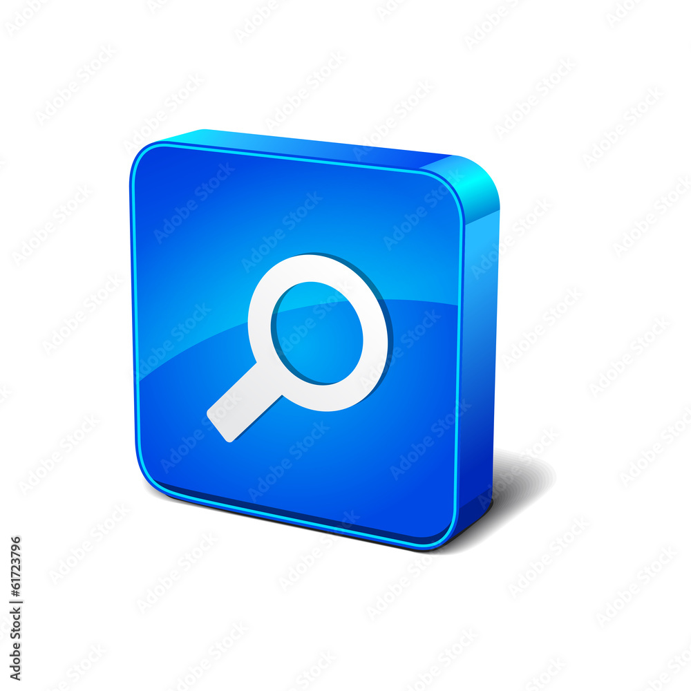 Search 3d Blue Rounded rectangular Vector Icon Button Search 3d Blue Rounded rectangular Vector Icon Button